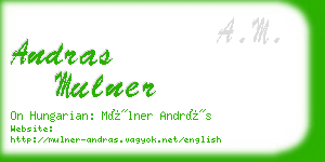 andras mulner business card